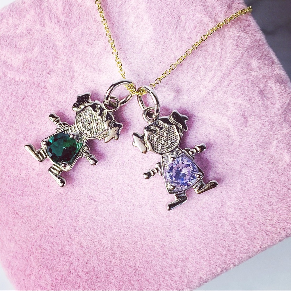925 Silver birthstone pendant